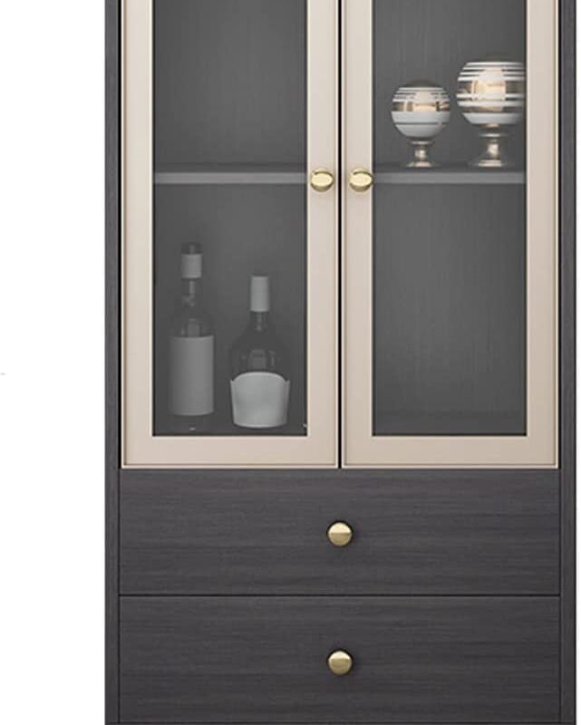 bar cabinets Wine Cabinet Living Room Simple Glass Drawer Bar Cabinet Sideboard Light Luxury Small Wine Storage Rack with Drawers bar cabinets for liquor and galsses (Size : L)