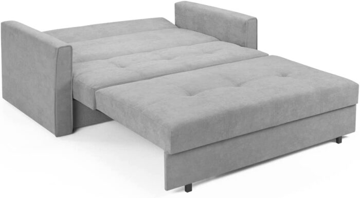 Honeypot – Sofa – Viva – Large Storage Sofa Bed – 3 Seater – 2 Seater – Grey – Plush Grey – Teal – Fabric (2 Seater Sofabed, Grey) - Image 5