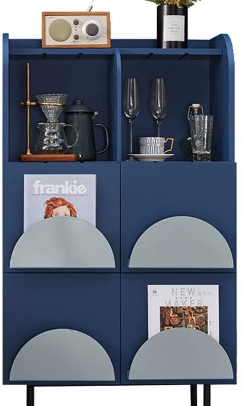 NIZAME Bookcase with Adjustable Shelves Sideboard with 4 Cabinets Multifunctional Storage Cabinet, Liquor Cabinet for Dining Room, Hallway, 27.5 X 15.7 X 49.6 Inches