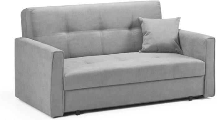 Honeypot – Sofa – Viva – Large Storage Sofa Bed – 3 Seater – 2 Seater – Grey – Plush Grey – Teal – Fabric (2 Seater Sofabed, Grey)