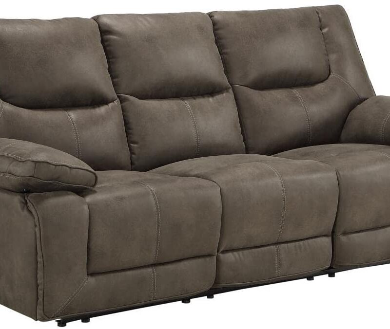 ACME Harumi Sofa (Power Motion) – – Gray Leather-Aire
