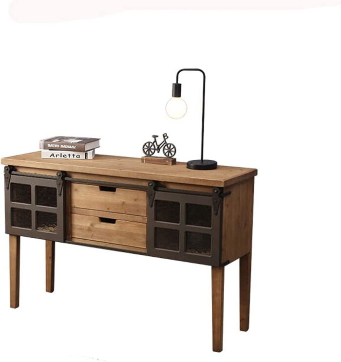 QINGGANGLING999 Wine Sideboard Wine Cabinet, Sideboard, Floor Storage Cabinet for Dining Room, Living Room, Kitchen, Industrial Style Liquor Cupboard
