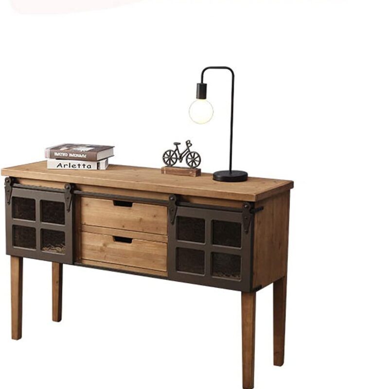 QINGGANGLING999 Wine Sideboard Wine Cabinet, Sideboard, Floor Storage Cabinet for Dining Room, Living Room, Kitchen, Industrial Style Liquor Cupboard