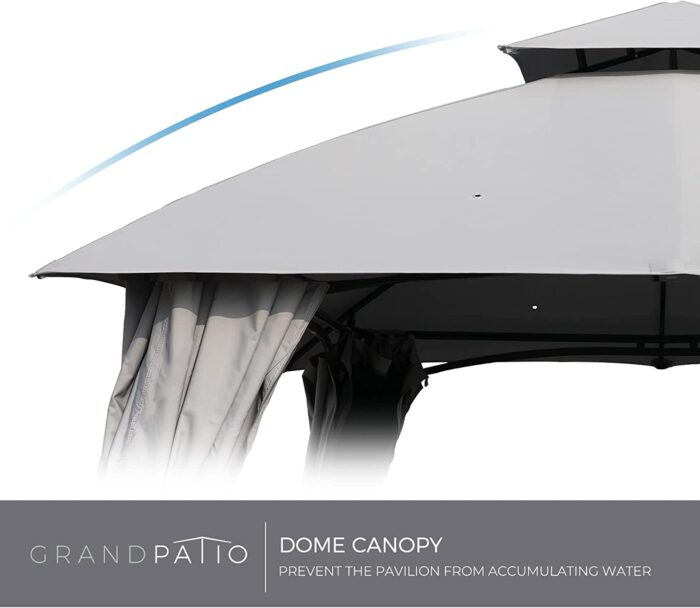 Grand Patio 13'x20' Gazebo for Patio Double Vent Canopy with Netting and Curtains for Deck Backyard Garden Lawns - Image 4