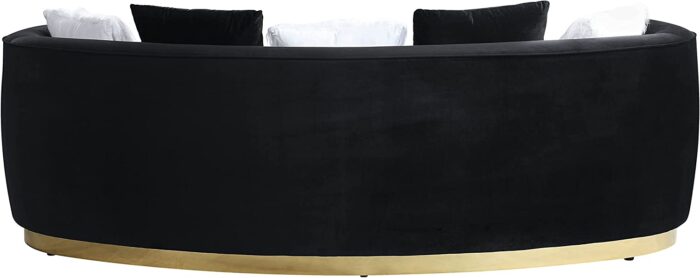 Acme Furniture Achelle Sofas, 28" H x 93" W x 41" D, Black, L x x, Brown and Gold - Image 4
