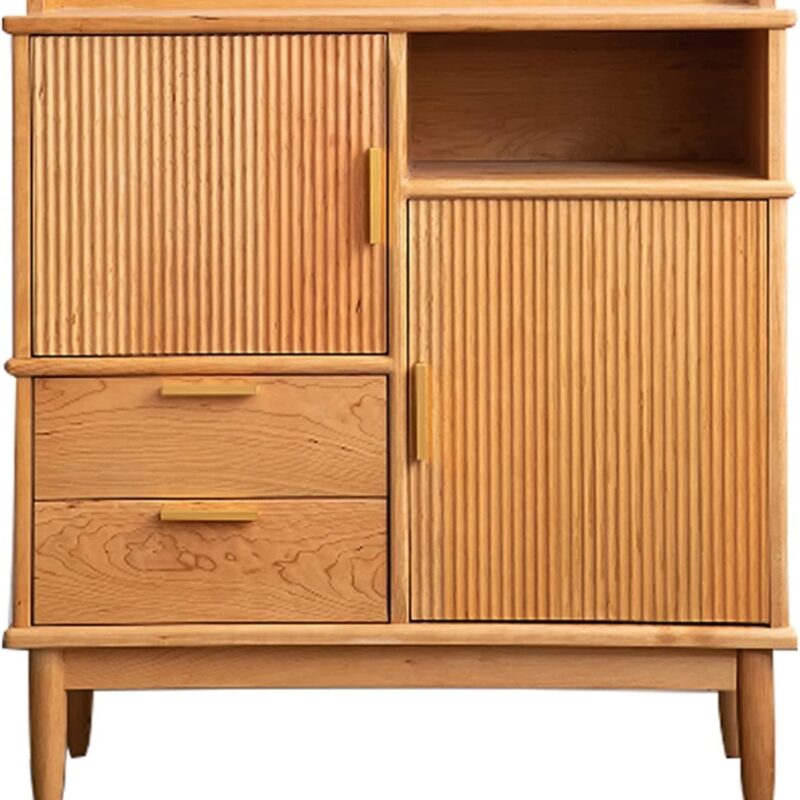 TOMYEUS Sideboard Living Room Sideboard Cupboard Wine Cabinet Kitchen Storage Cabinet Dining Room Storage Cabinet Simple Tea Cabinet Entrance Cabinet Buffet Cabinet (Size : 95 * 40 * 99cm)