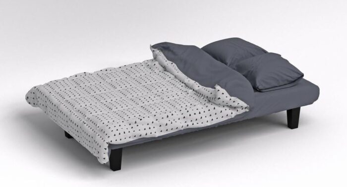7Star Click Clack faux leather Sofa Bed Black spare room, guest room or games room recliner bed Settee Sale - Image 3