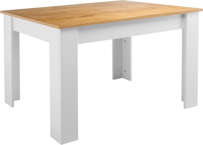 Blisswood Dining Table And Chair 4 Set, Pu Leather Dining Room Chairs and 17mm Thick Table Top 120 x 80 cm Long Wooden Dining Table Modern Design Dining Table Set For Home Kitchen Furniture - Image 5