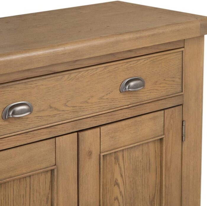 The Furniture Outlet Wessex Smoked Oak Extra Large 4 Door Sideboard - Image 8