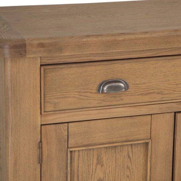The Furniture Outlet Wessex Smoked Oak Extra Large 4 Door Sideboard - Image 7