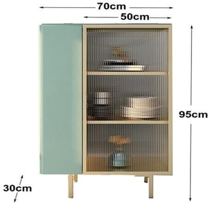 SERUMY Display Cabinets Dining Room Furniture Sideboard Dining Side Cabinet Decoration Cabinet Living Room Glass Cabinet Porch Cabinet Household Wall Lockers Sideboard Buffet - Image 10