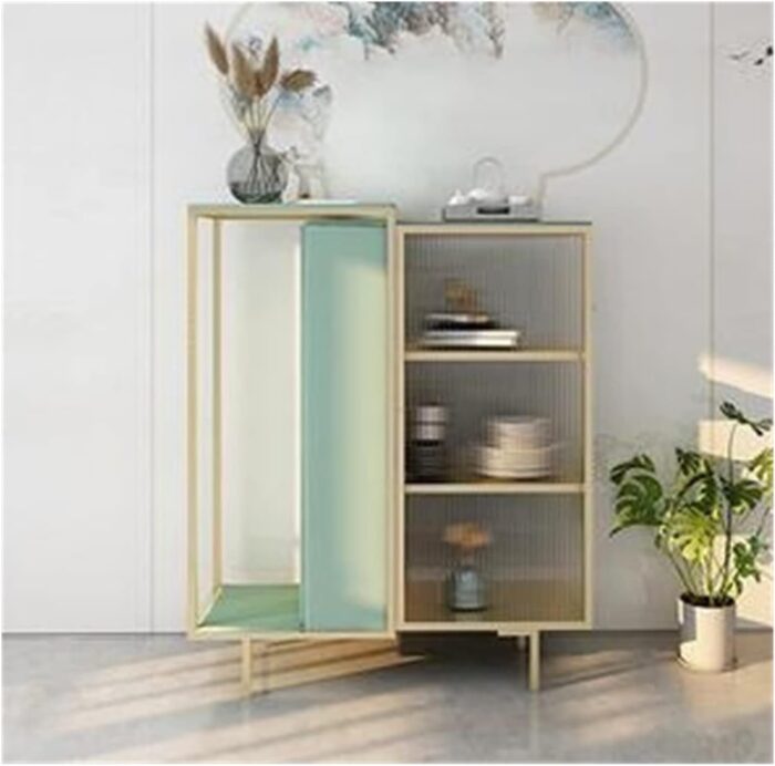 SERUMY Display Cabinets Dining Room Furniture Sideboard Dining Side Cabinet Decoration Cabinet Living Room Glass Cabinet Porch Cabinet Household Wall Lockers Sideboard Buffet