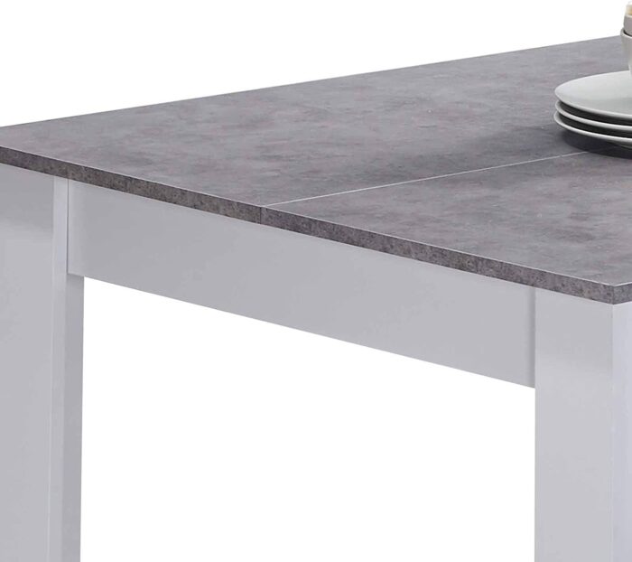 CLIPOP Dining Table and Chairs Set 4, Modern Rectangle Kitchen Table and 4 Grey Chairs with Wooden Legs,Contemporary Dining Room Table Set - Image 3