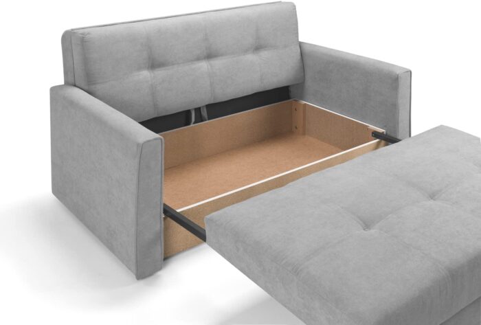 Honeypot – Sofa – Viva – Large Storage Sofa Bed – 3 Seater – 2 Seater – Grey – Plush Grey – Teal – Fabric (2 Seater Sofabed, Grey) - Image 6