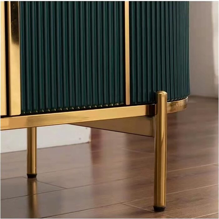 TOMYEUS Sideboard Sideboard Modern Simple Living Room Entrance Cabinet Dining Room Side Cabinet Shoe Cabinet Locker Sideboard Storage Cabinet (Color : Peacock green, Size : 150 * 40 * 90cm) - Image 3