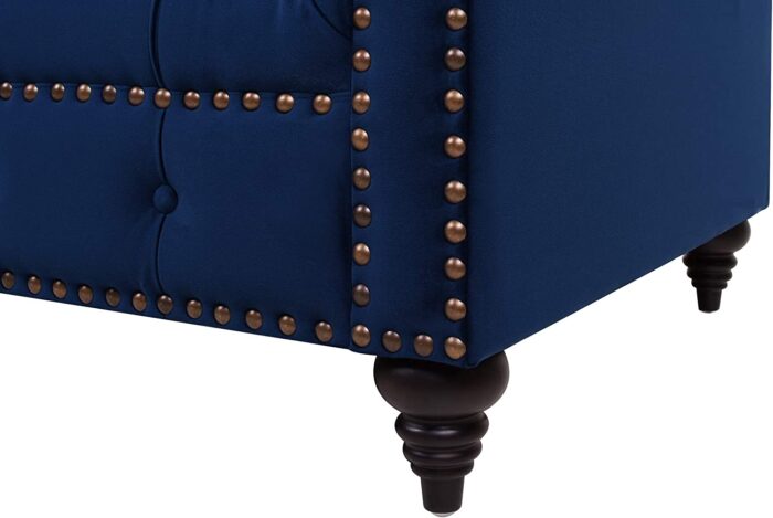 Jennifer Taylor Home Dalton Sofas, Navy Blue Velvet - Image 6