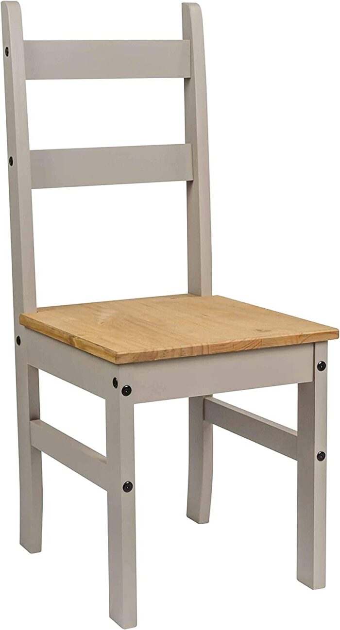 Mercers Furniture Corona Grey Wax Budget Dining Table and 4 Chairs - Image 7