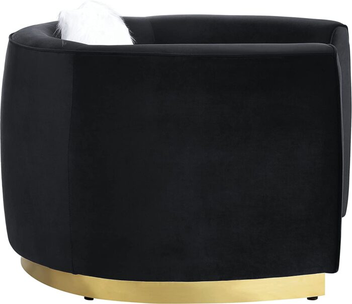 Acme Furniture Achelle Sofas, 28" H x 93" W x 41" D, Black, L x x, Brown and Gold - Image 3