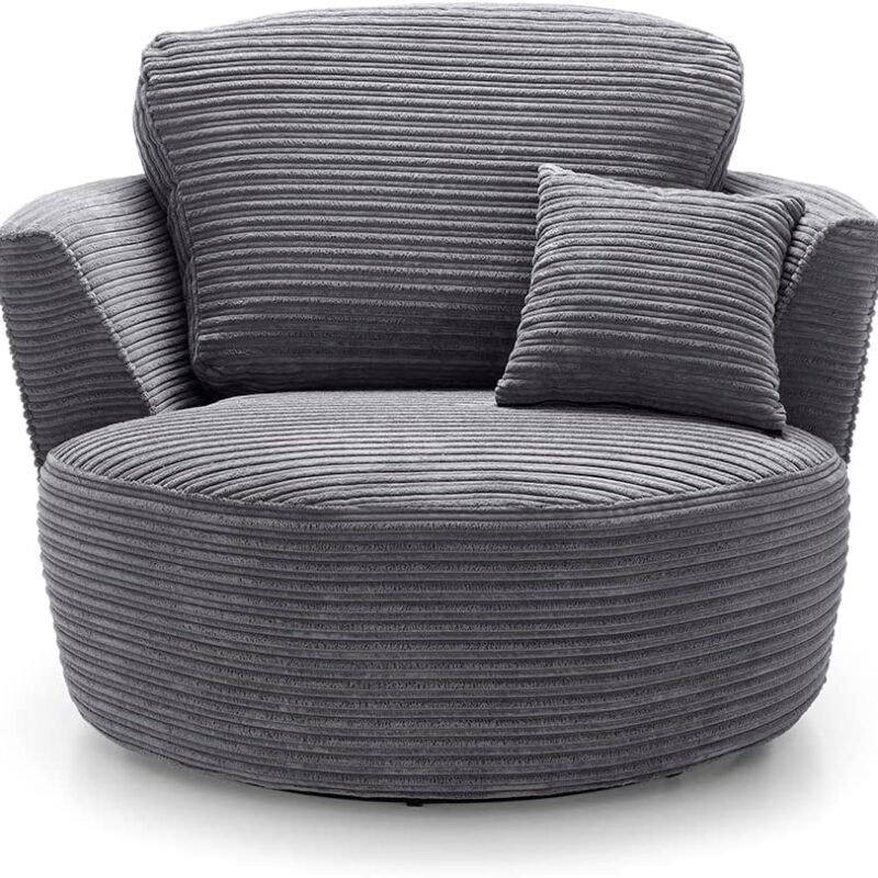 Abakus Direct Jumbo Full Swivel Chair – Grey