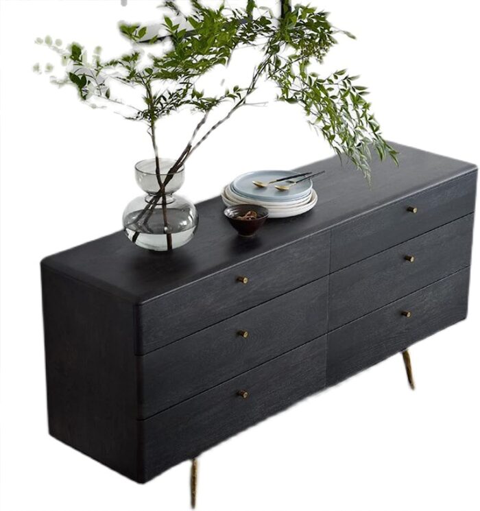 QINJIE Kitchen Modern Storage Sideboard, Cabinet for Home Cupboard Buffet Dining Room with 6 Large Drawers, for Living Room,Entryway,Bedroom,Kitchen,47in - Image 15
