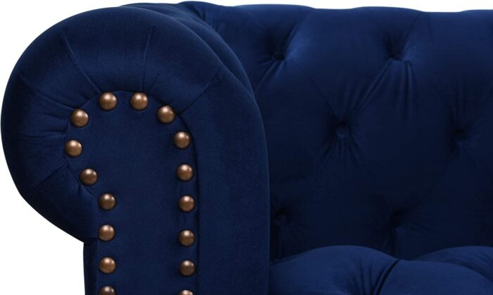 Jennifer Taylor Home Dalton Sofas, Navy Blue Velvet - Image 5