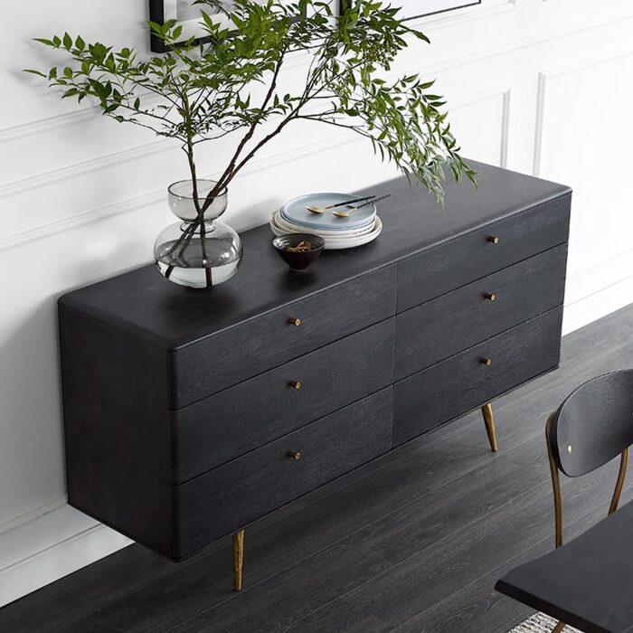 QINJIE Kitchen Modern Storage Sideboard, Cabinet for Home Cupboard Buffet Dining Room with 6 Large Drawers, for Living Room,Entryway,Bedroom,Kitchen,47in - Image 18
