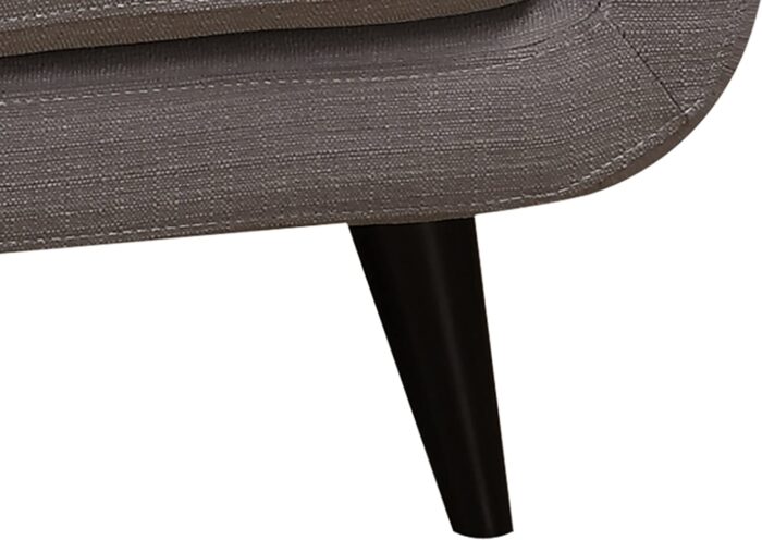 AC Pacific Crystal Collection Upholstered Gray Mid-Century 2-Piece Living Room Set with Tufted Sofa and Loveseat and 4 Accent Pillows, Gray - Image 6