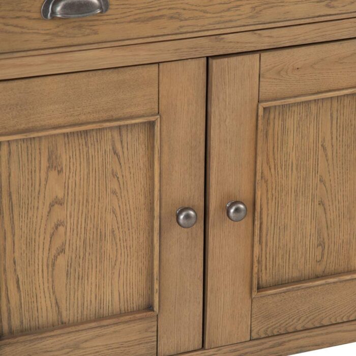 The Furniture Outlet Wessex Smoked Oak Extra Large 4 Door Sideboard - Image 6