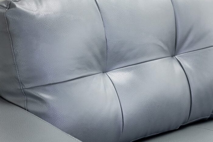 Honeypot – Sofa – Jerry – 3 Seater – 2 Seater – Armchair – Black – Grey – Faux leather (3 Seater, Grey) - Image 5