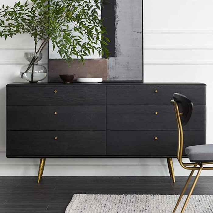 QINJIE Kitchen Modern Storage Sideboard, Cabinet for Home Cupboard Buffet Dining Room with 6 Large Drawers, for Living Room,Entryway,Bedroom,Kitchen,47in - Image 16