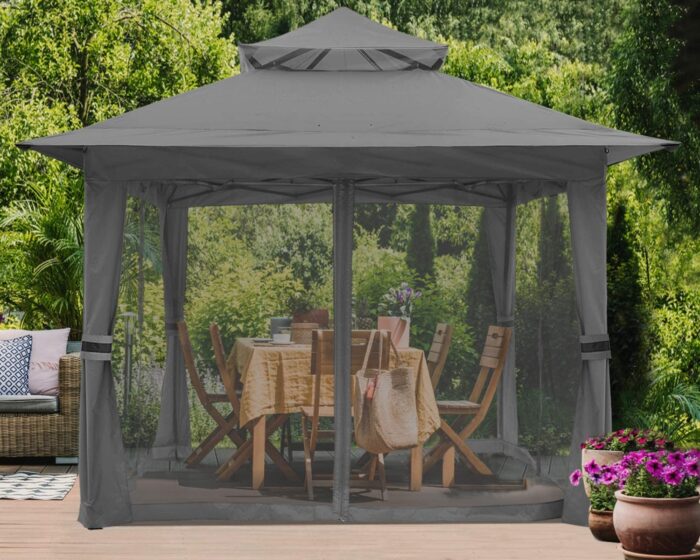 ABCCANOPY Pop Up Gazebo 13×13 – Outdoor Canopy Tent with Mosquito Netting for Patio Garden Backyard(Gray) - Image 6