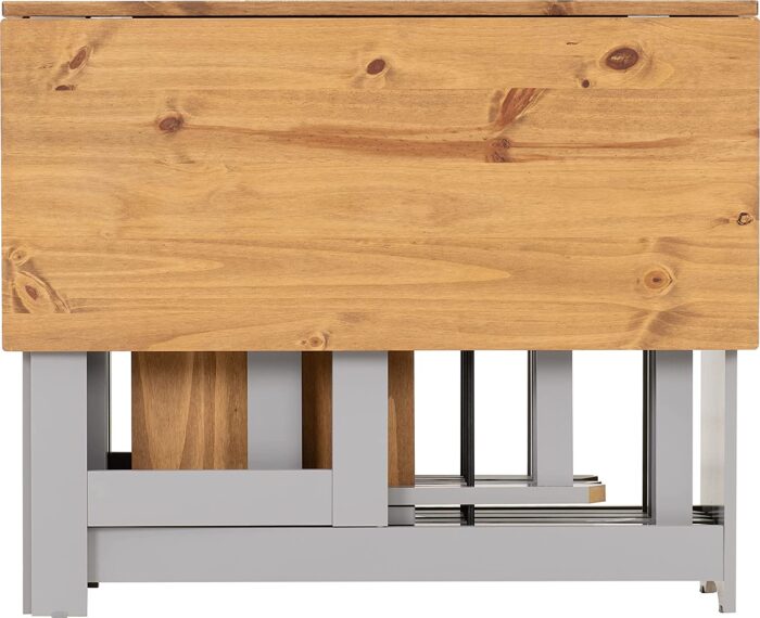 Seconique Santos Butterfly Folding Dining Set, Grey, Grey & Pine - Image 5