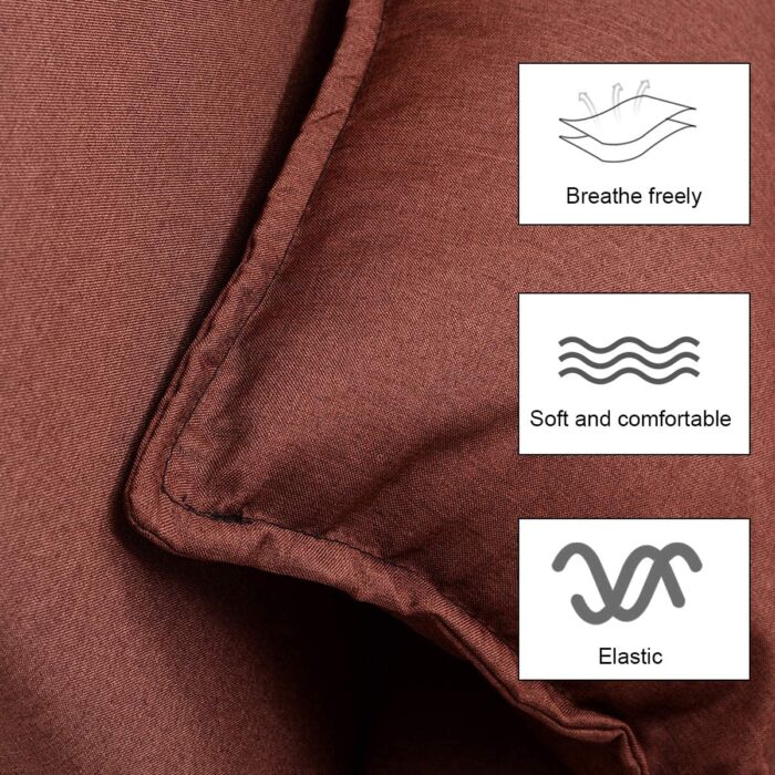 COSTWAY Single Folding Sofa Bed Chair Modern Fabric Sleep Function Holder W/Pillow & Wheel for Home Bedroom Living Room Office Indoor (Coffee) - Image 6