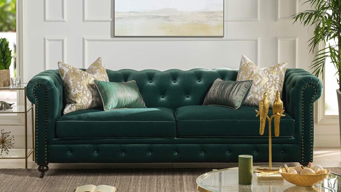 Jennifer Taylor Home Spencer Sofas, Forest Green - Image 4
