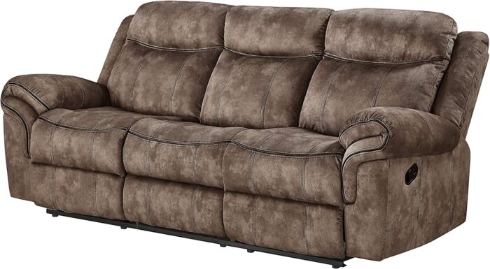 Acme Furniture Zubaida Sofa (Glider & Motion) – – 2-Tone Chocolate Velvet & Zubaida Glider Recliner – – 2-Tone Chocolate Velvet. - Image 2