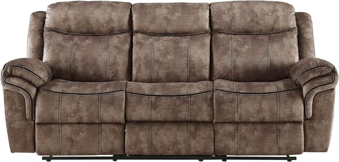 Acme Furniture Zubaida Sofa (Glider & Motion) – – 2-Tone Chocolate Velvet & Zubaida Loveseat w/Console (Glider & Motion) – – 2-Tone Chocolate Velvet. - Image 3