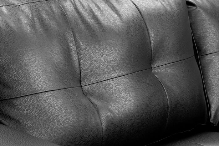 Honeypot – Sofa – Jerry – 3 Seater – 2 Seater – Armchair – Black – Grey – Faux leather (3 Seater, Black) - Image 6