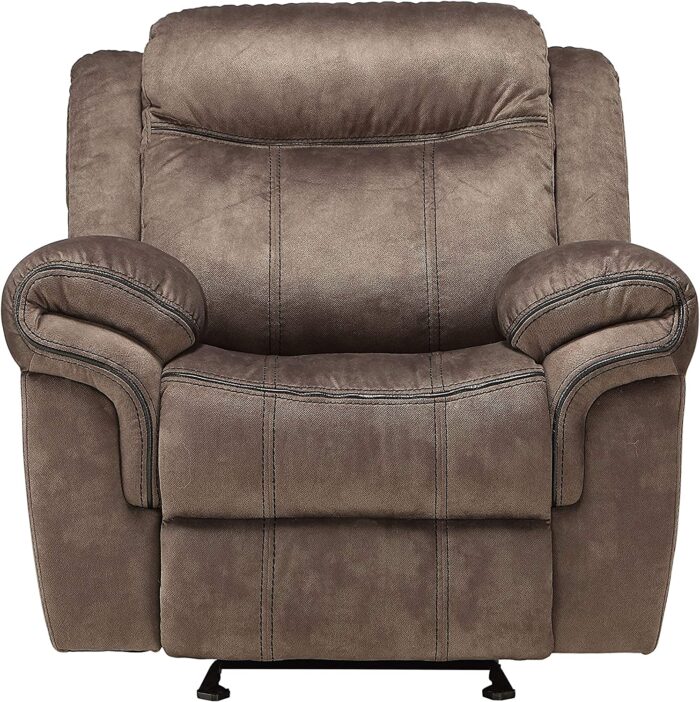 Acme Furniture Zubaida Sofa (Glider & Motion) – – 2-Tone Chocolate Velvet & Zubaida Glider Recliner – – 2-Tone Chocolate Velvet. - Image 6